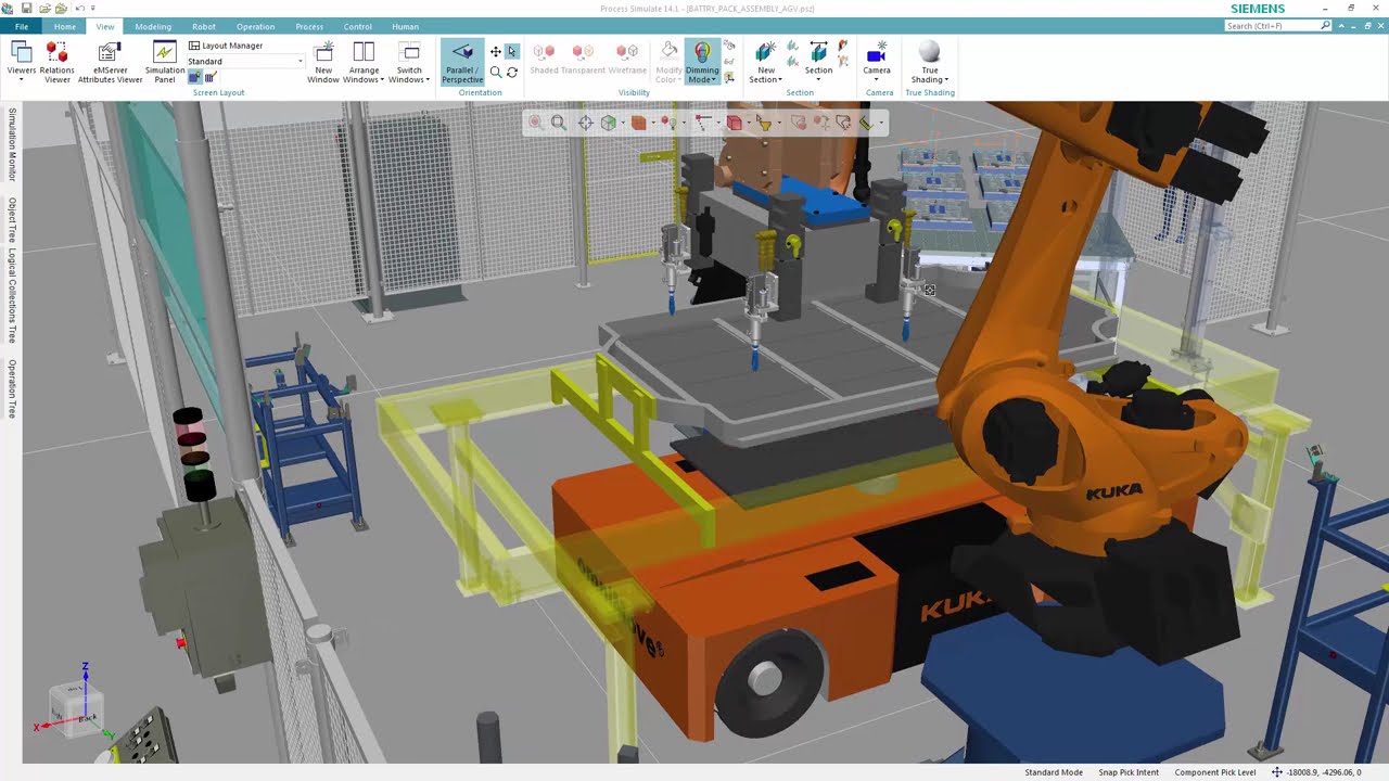การจำลองการทำงานรถ AGV ด้วย Process Simulate