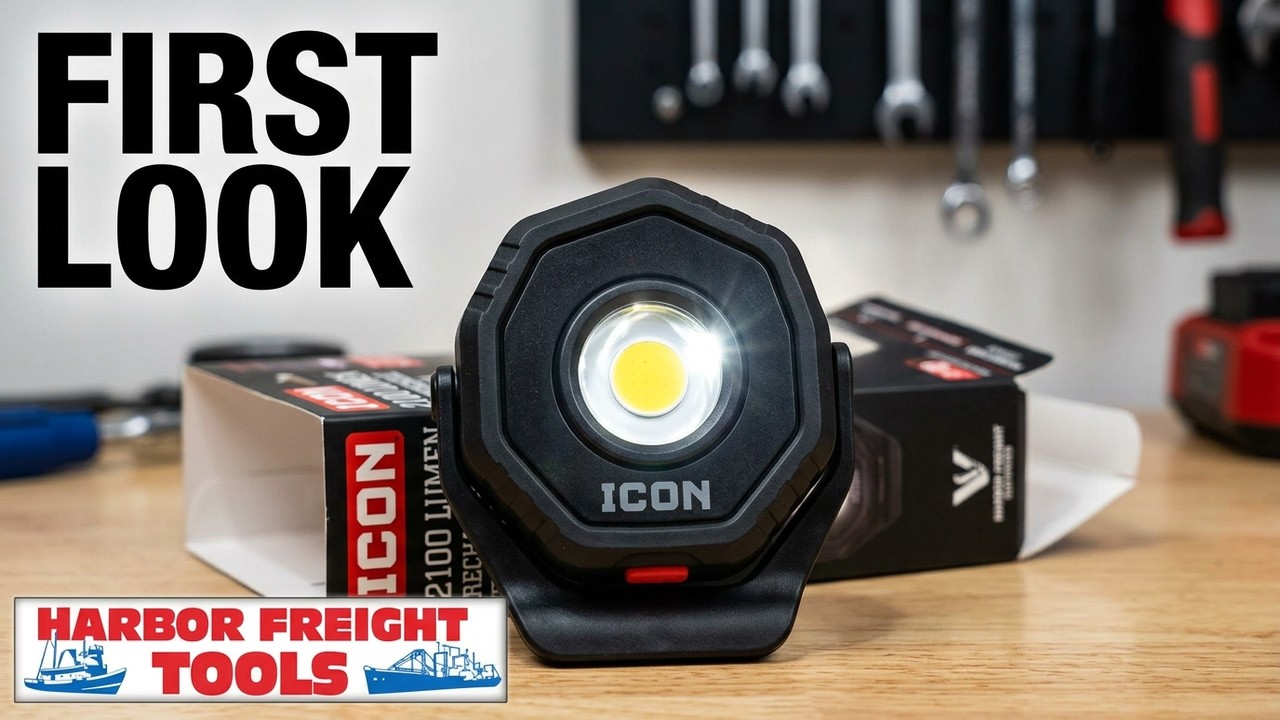 Harbor Freight ICON LED 2100 Lumens Magnetic USB C Light Awesome LWR2100 59170 Review