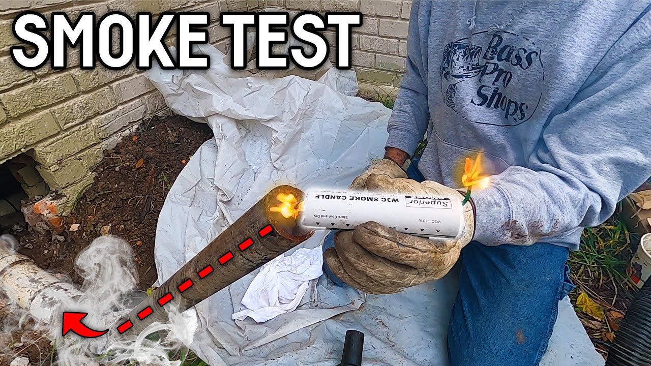 Using a SMOKE BOMB to Find Sewer Leaks! | WORSE Than We Thought?