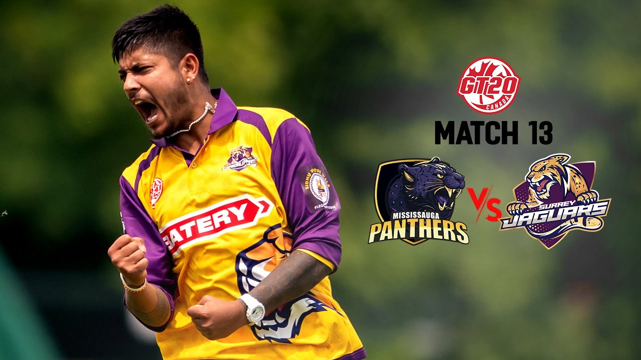 GT20 Canada Season 3 | Match - 13 Highlights | Mississauga Panthers vs Surrey Jaguars
