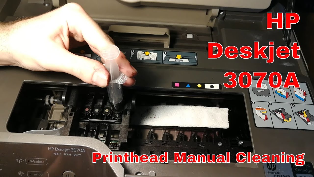 HP DeskJet 3070A • Printhead Manual Cleaning & Cartridge(s) Not Detected Fix