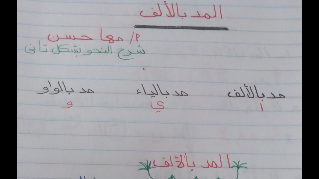 شرح المد بالالف بطريقة سهلة وبسيطة مع مس مها حسن