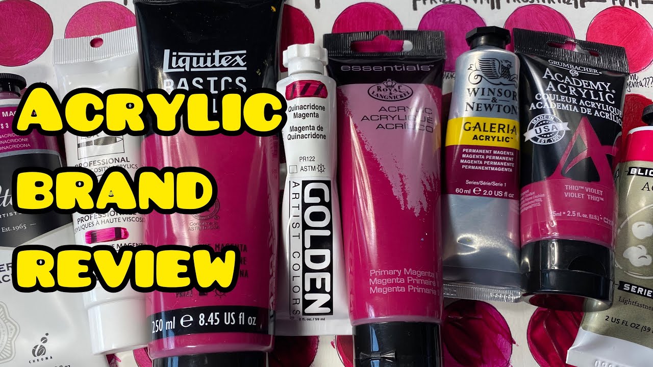 Best Acrylic Paint | Brand Comparison | Quinacridone Magenta