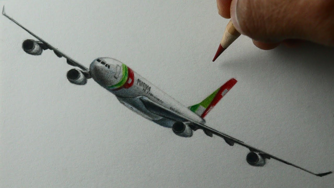 Como desenhar um Avião A340 TAP Air Portugal
