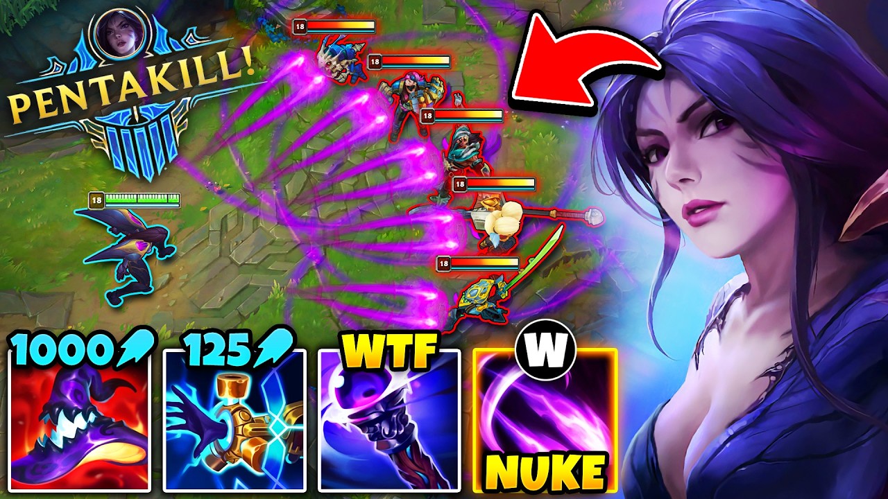 WHEN KAI'SA HITS 1000 AP HER SNIPES LITERALLY ONE SHOT (PENTAKILL)