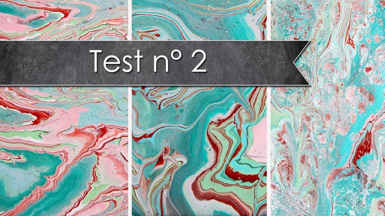 Test Acrylic pouring, sans médium, sans silicone.....