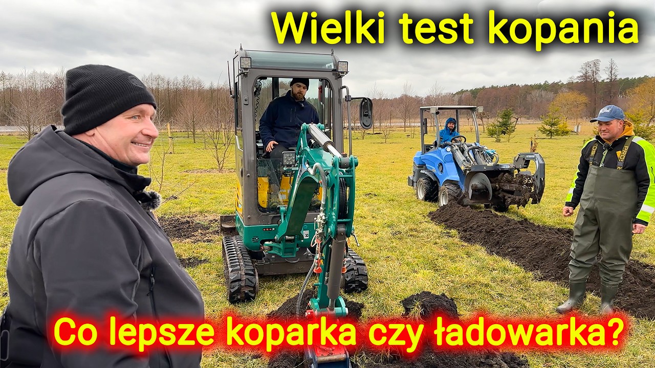 Wyścigi w kopaniu👉 Co wygra minikoparka Lovol czy miniładowarka MultiOne? [Korbanek]