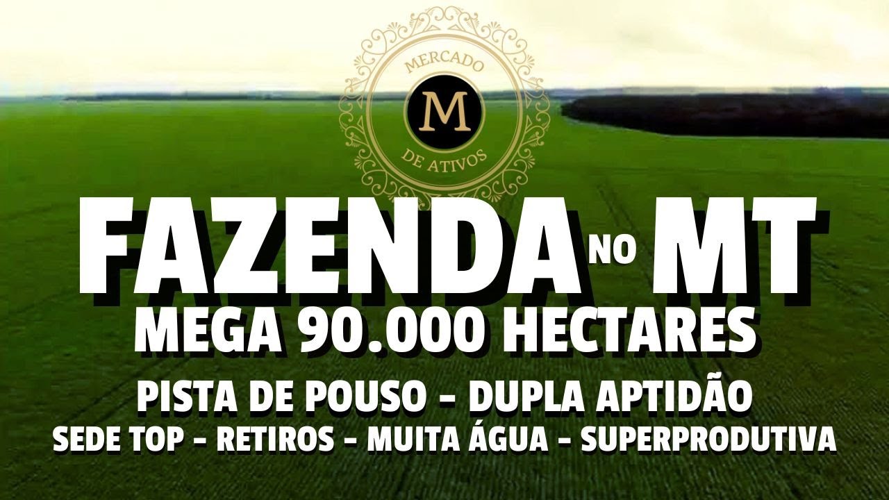 FAZENDA COM SUPERESTRUTURA NO MT SUPER PRODUTIVA 90 MIL HA DUPLA APTIDÃO - MercadodeAtivos