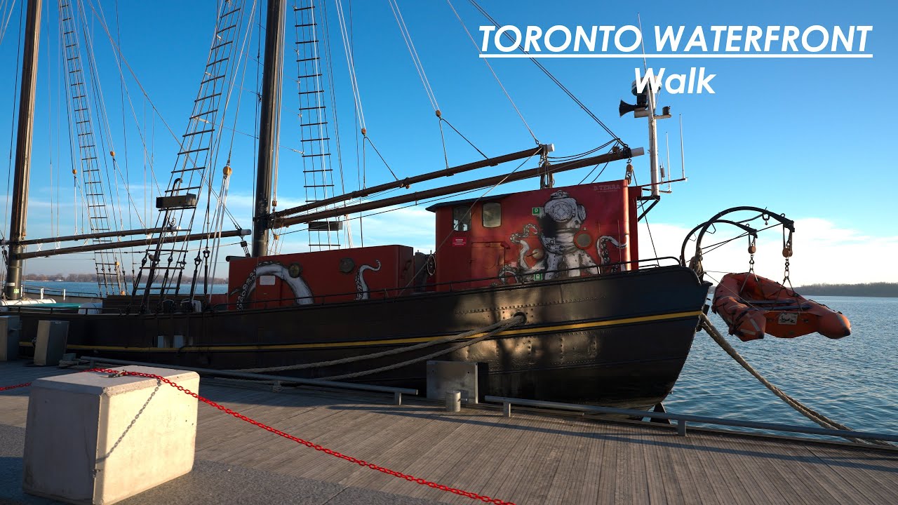 Sunny Toronto Walk Along Toronto's Waterfront // 4K HDR
