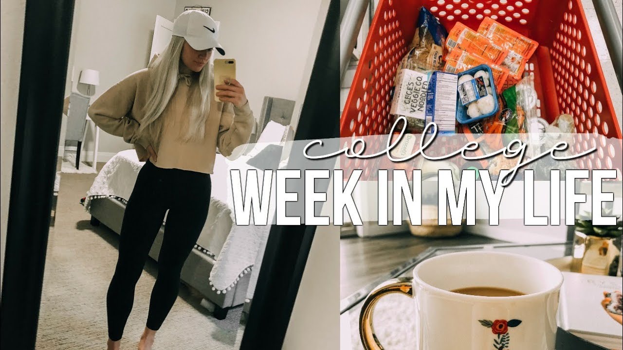 college days in my life: healthy grocery haul, snow day, + new crystals