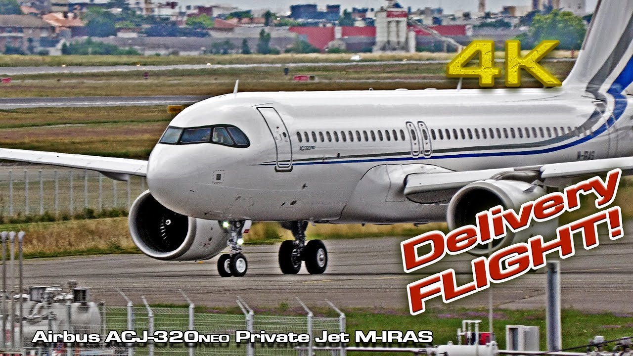 NEW Airbus ACJ320neo Private Jet (M-IRAS) Delivery Flight!