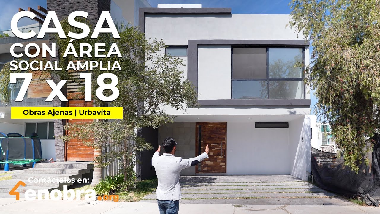 Una CASA AMPLIA en 7 MTS de ANCHO con MORTERO PULIDO y ENCINO AMERICANO | Obras Ajenas | @Urbavita
