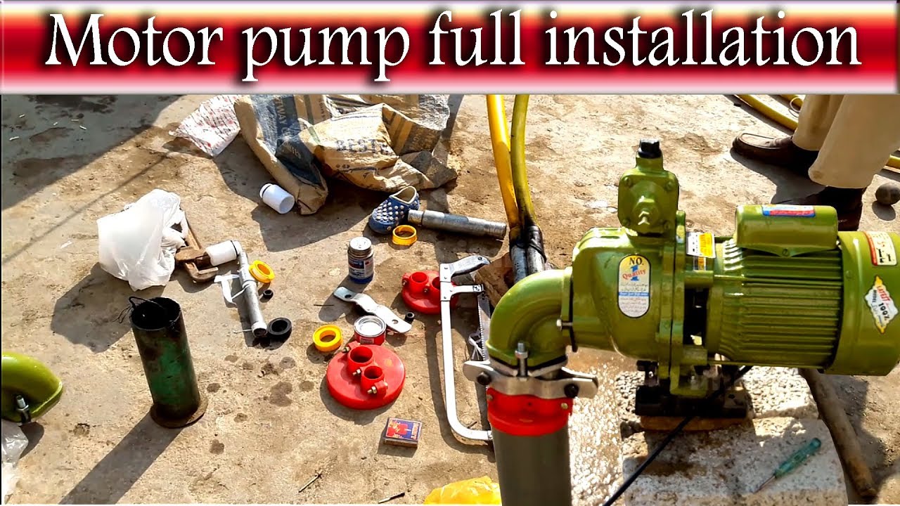 Injecter water pump Motor pump full installation in Urdu hinमोटर पंप पूर्ण स्थापना इंजेक्टर पानी पंप