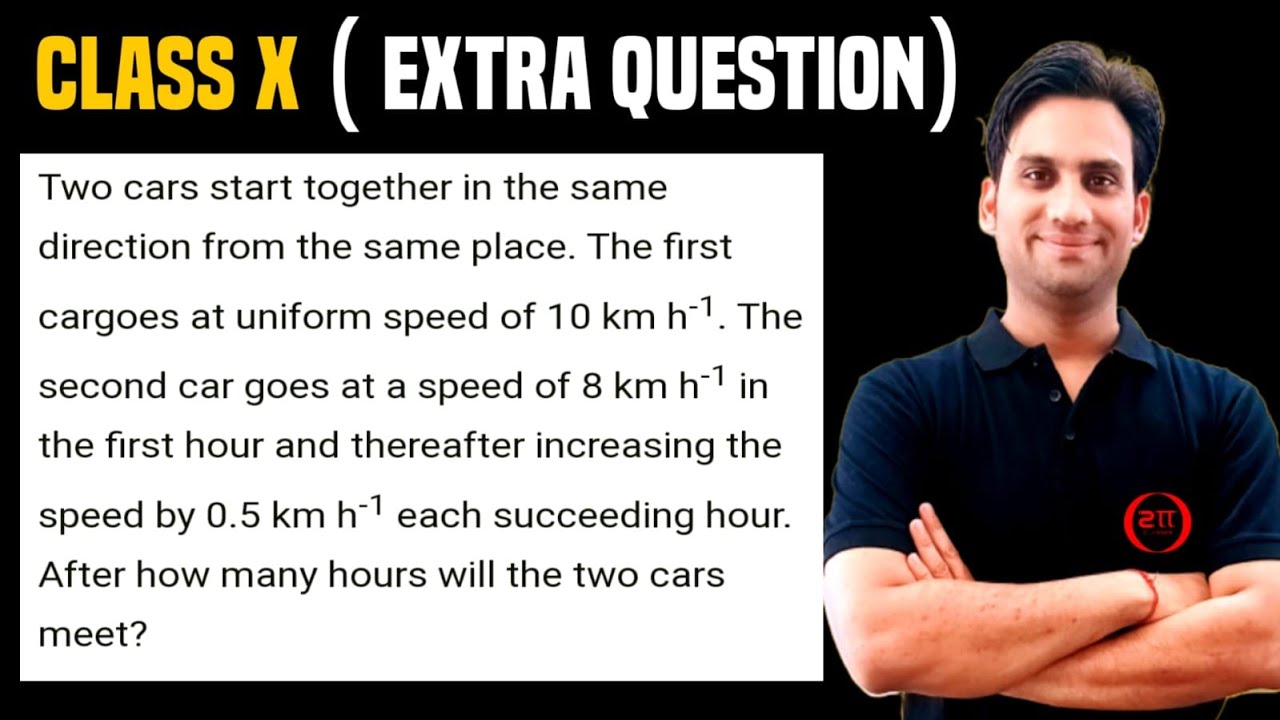 Two cars start together in the dame direction from the same place. The first car goes at uniform