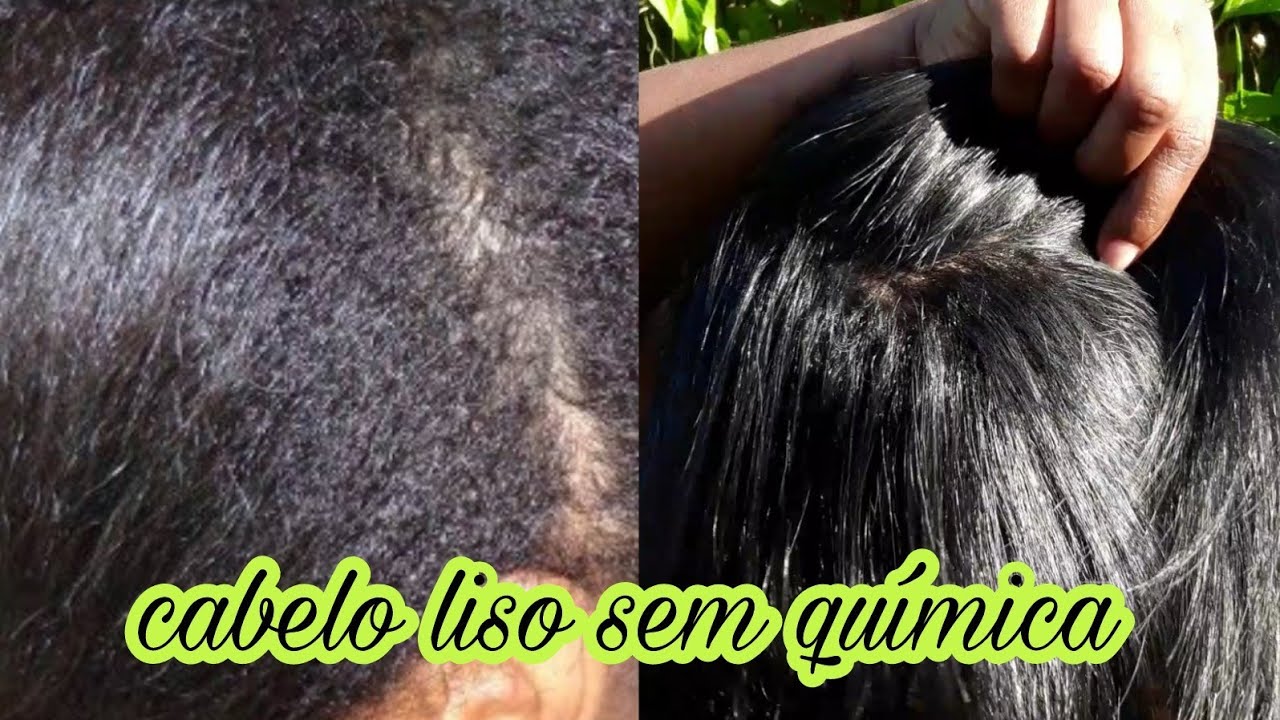 cabelo liso sem química!#escova #progressiva caseira de quiabo