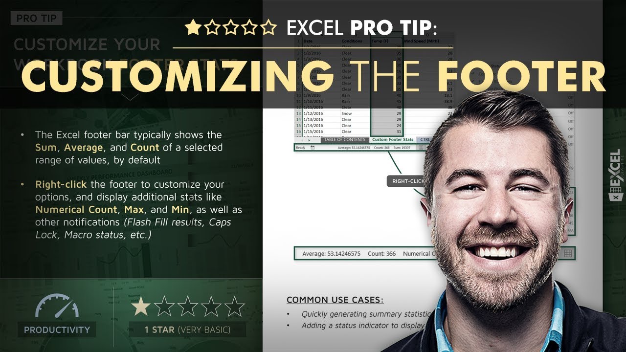 EXCEL PRO TIP: Customizing the Footer