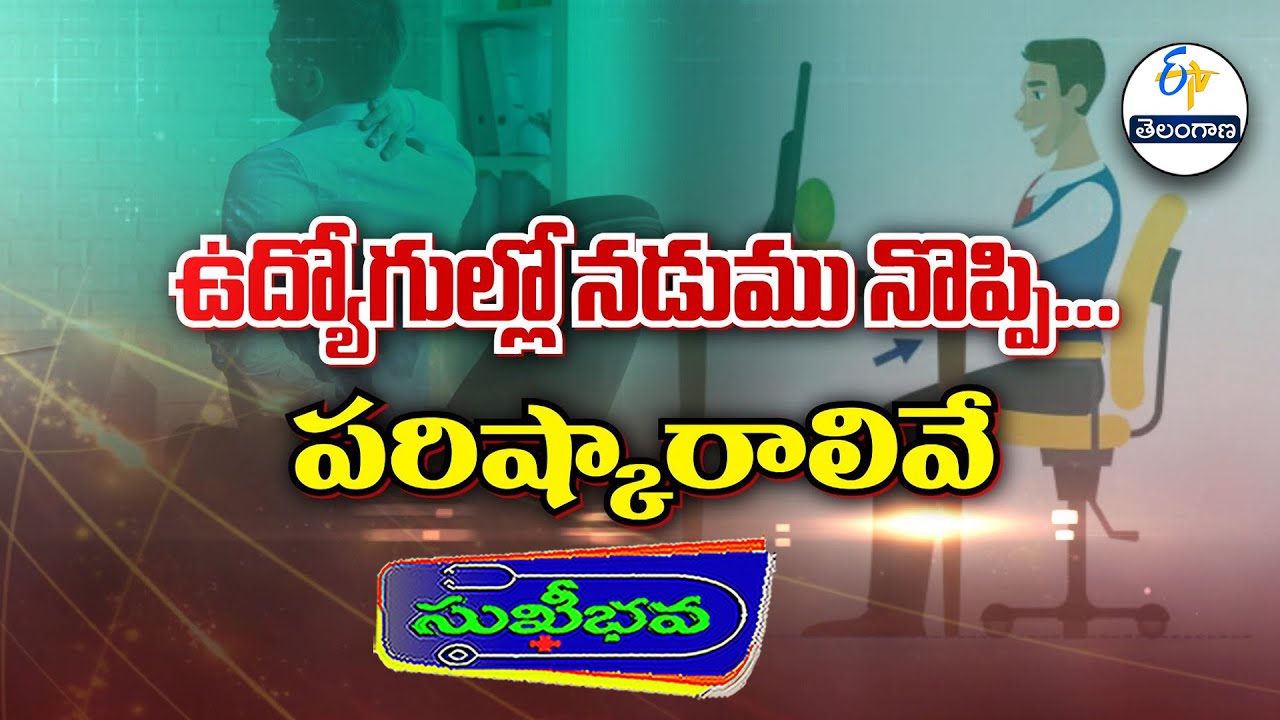 ఉద్యోగుల్లో నడుము నొప్పి... పరిష్కారాలివిగో | Back pain in desk job holders and remedies| Sukhibhava