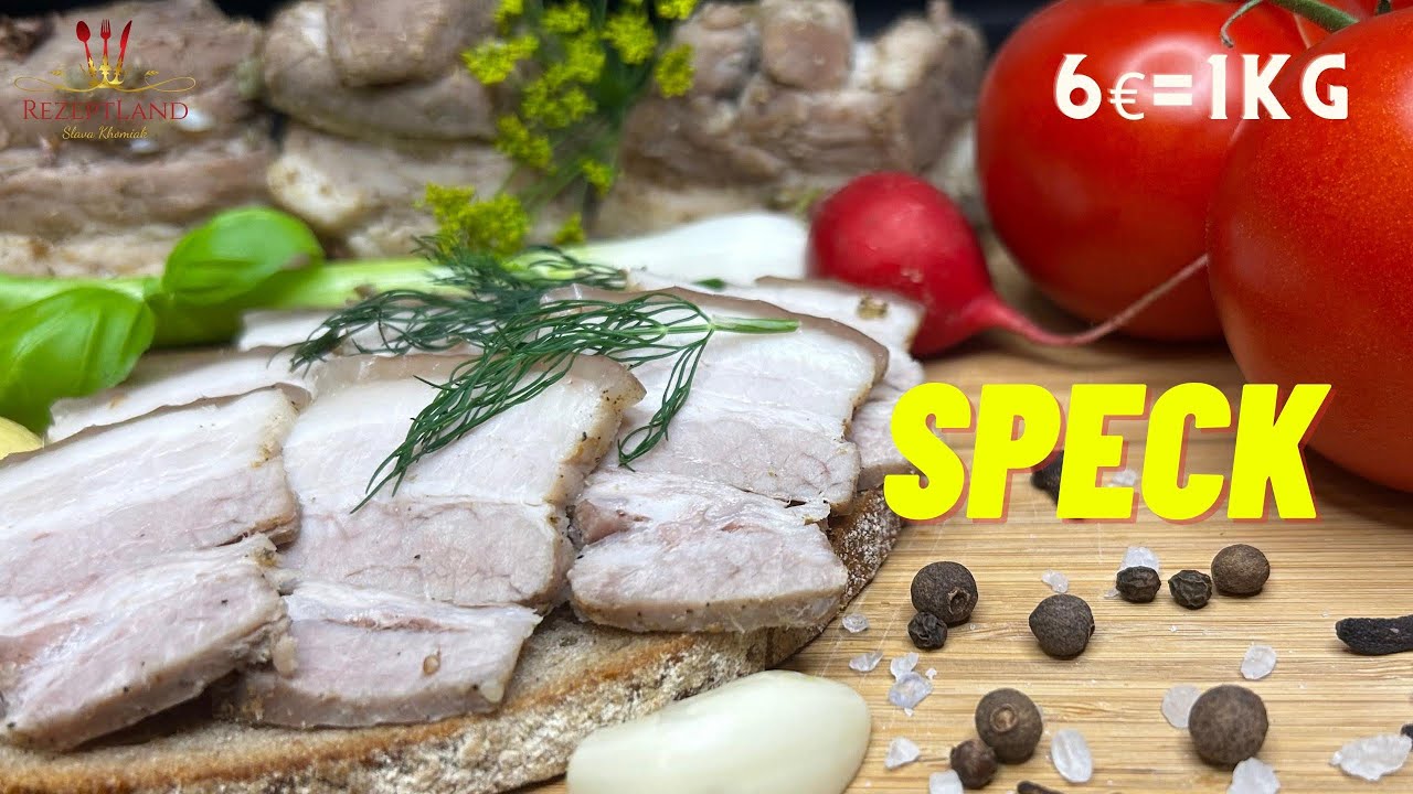 Gekochter Speck mit Knoblauch #rezept   #rezeptland