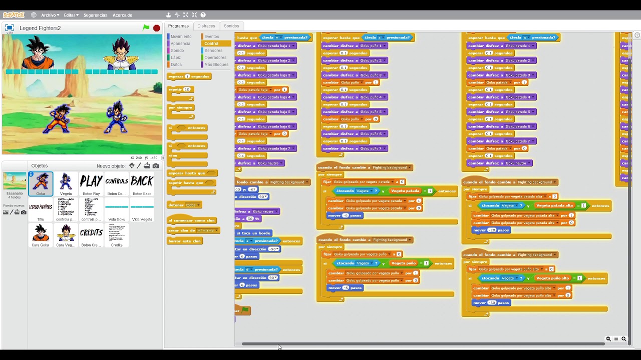 JUEGO DE PELEAS Explicado en Scratch 2 | Tutorial Scratch 2 en Español | Como hacer un JuegodePeleas