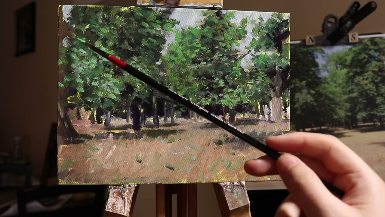 Pădure de stejari -Pictura în ulei