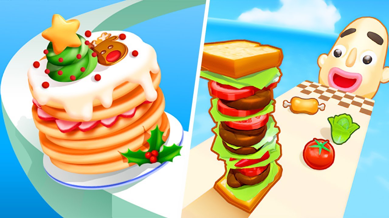 Pancake Run VS Sandwich Runner, Sandwich Runner Game Video, Pancake Run Gameplay, Sandwich Run Spicy