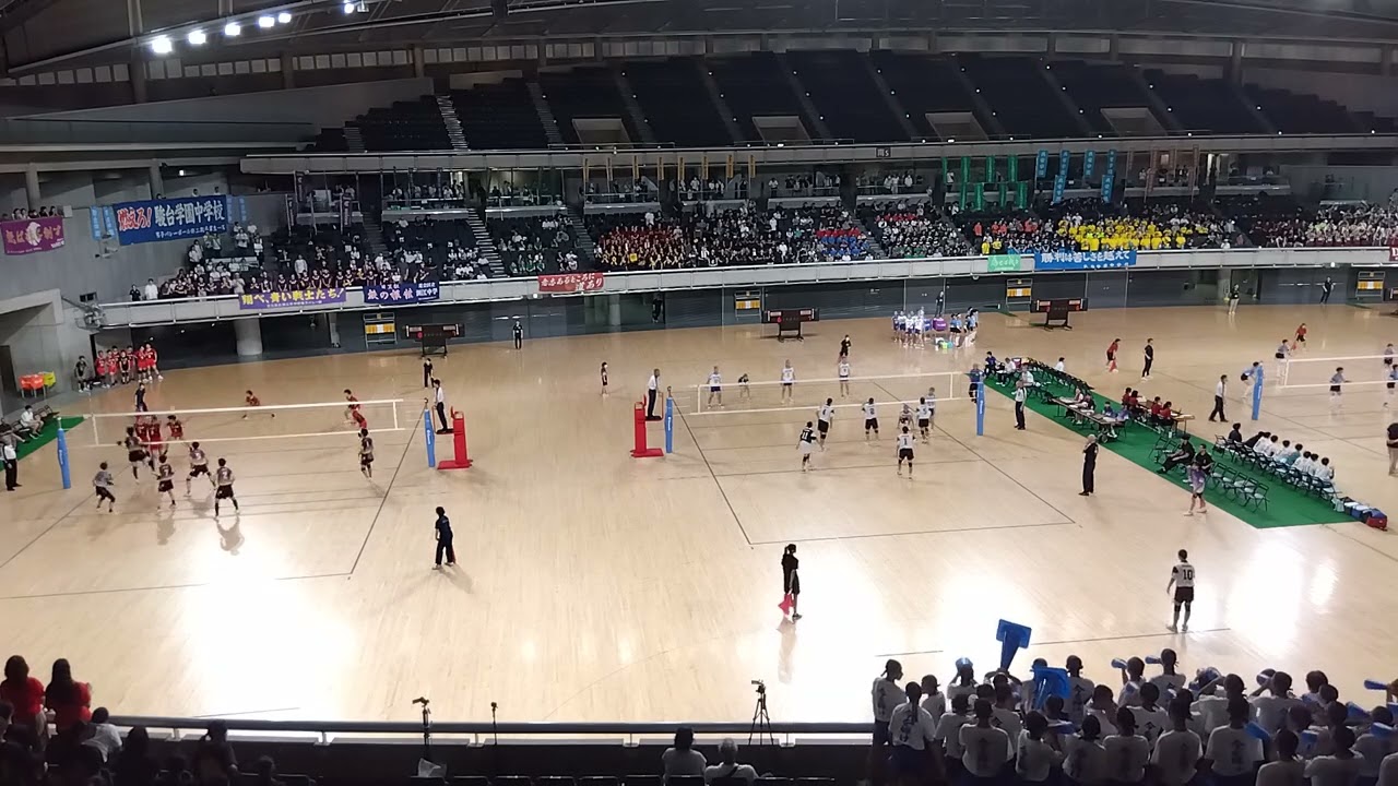 7月23日 都大会　ベスト8 駿台学園　対　サレジオ中　２セット目（隣は南六郷対北多摩）