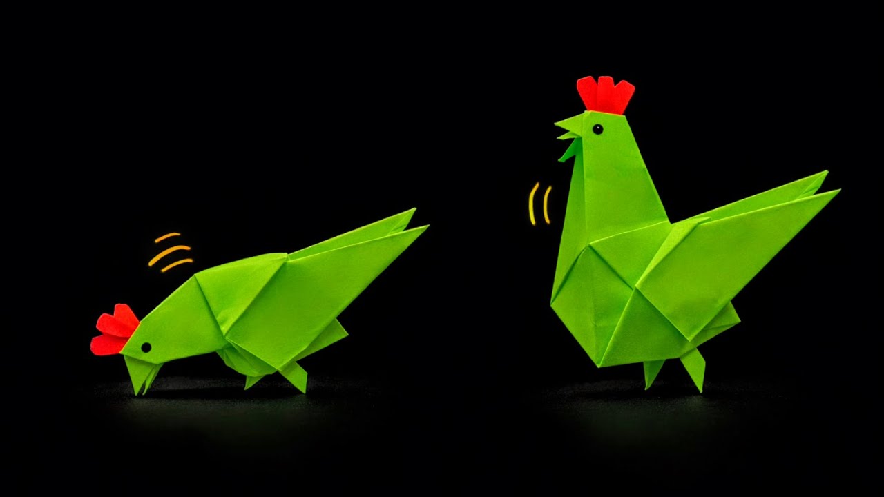 How to Make a Moving Paper Chicken | Easy Origami Tutorial