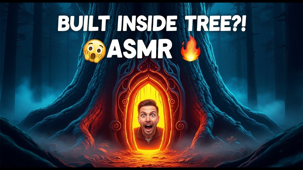 Man Builds Epic Mini House Inside Tree Trunk Solo Survival Challenge! #house  #treehouse #tree