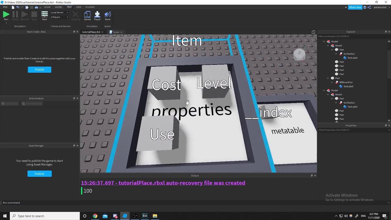 Roblox Lua Scripting - 15 - Metatables & Metamethods (Intro)