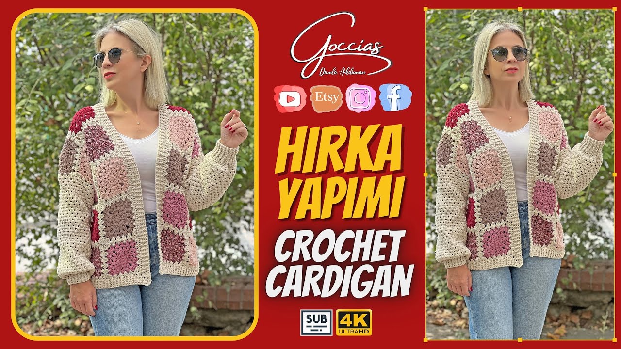 HIRKA YAPIMI   CROCHET CARDIGAN   DIY   SUB