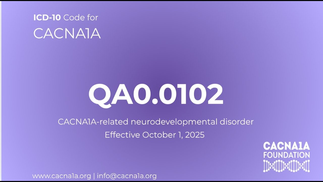 About the ICD-10 code for CACNA1A