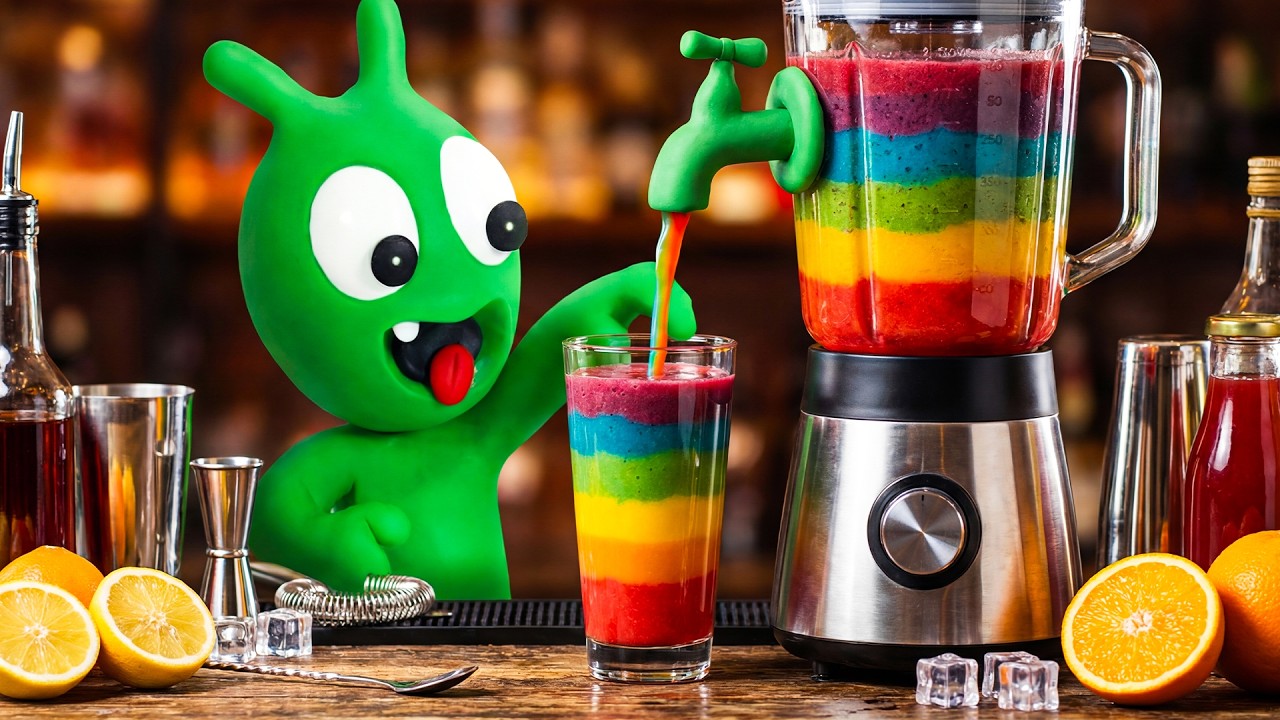 Pea Pea Learns to Make Rainbow Juice &mdash; Will It Taste Good!