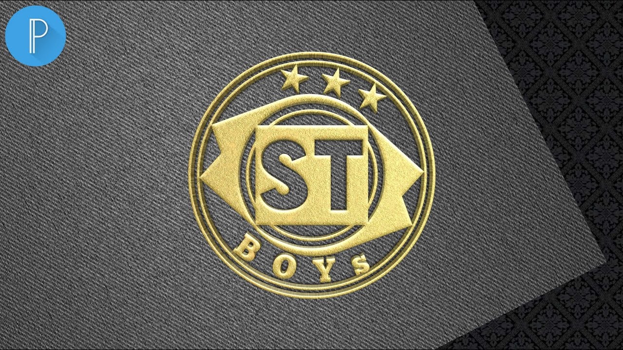 How To Design Logo By PixelLab -  ST BOYs Logo