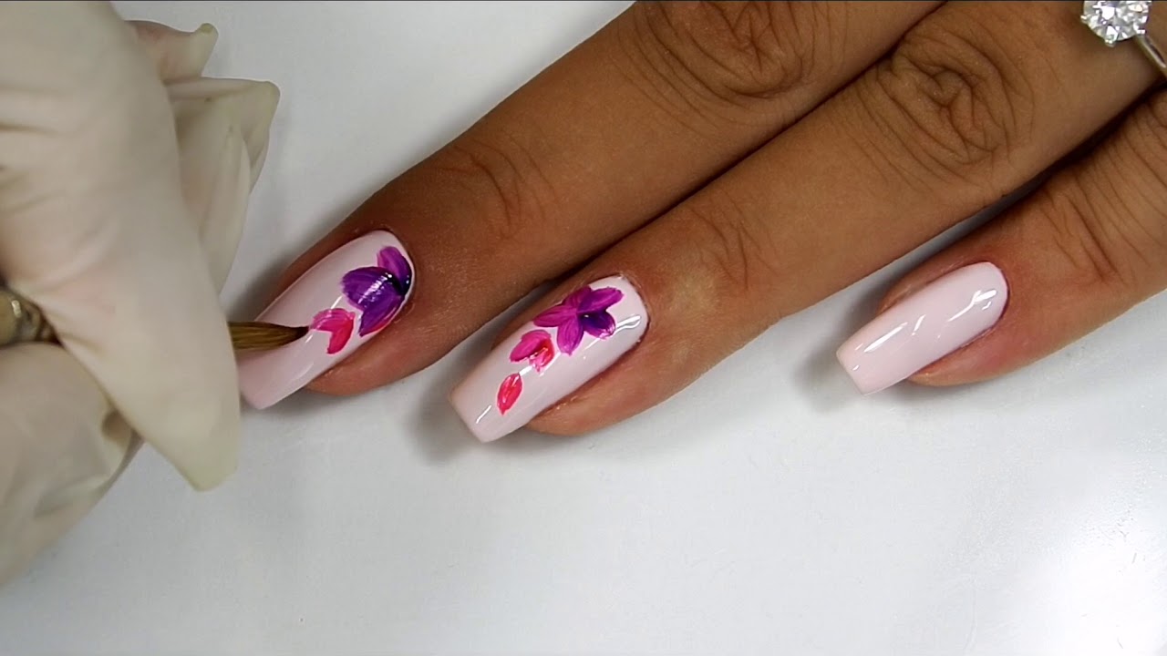 Flowers nails art / SUNFLOWER Professional