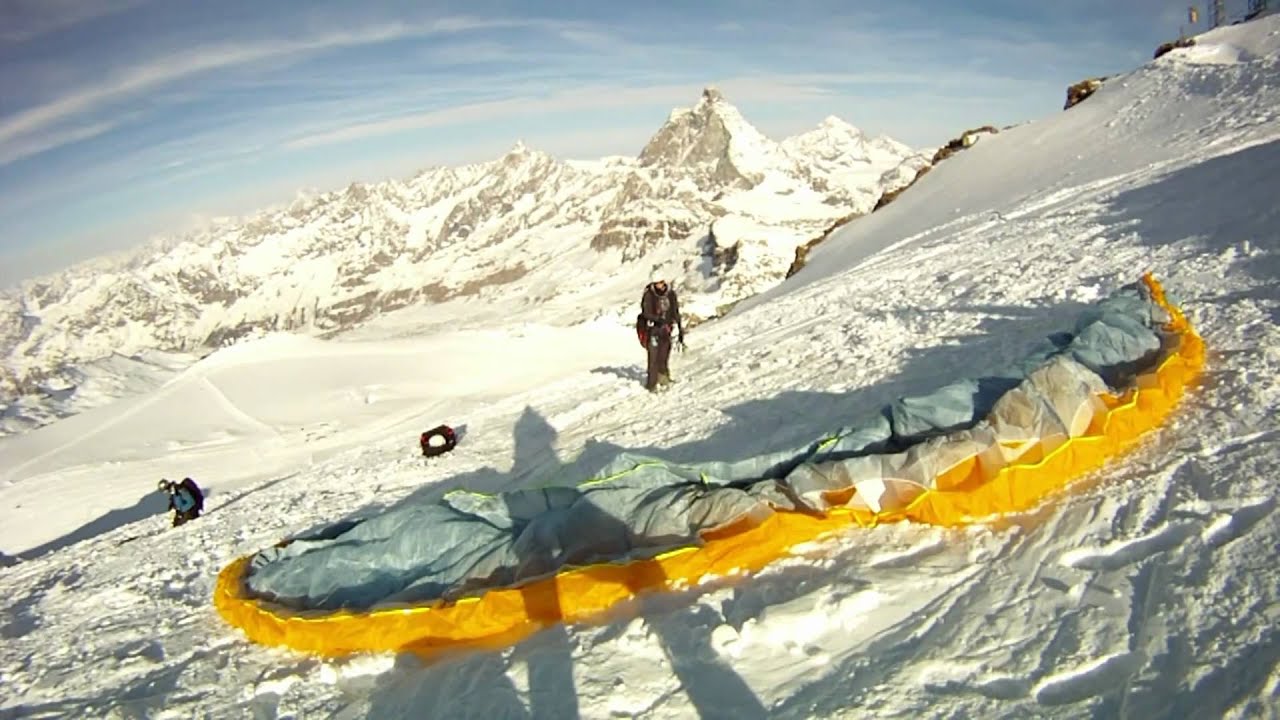 Zermatt Paragliding Flight from   Klein Matterhorn