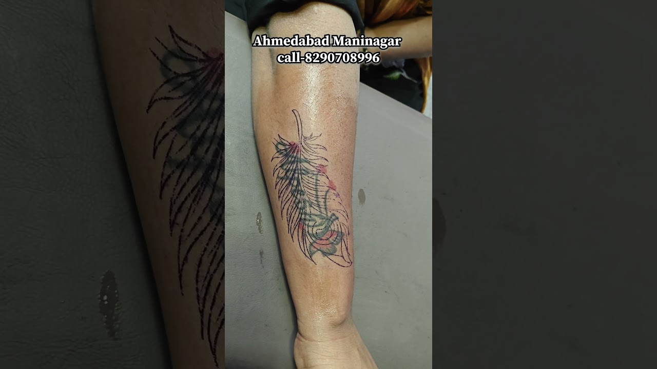 peacock feather tattoo || Ahmedabad call- 8290708996 