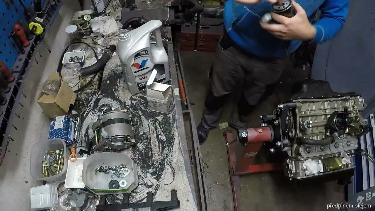 Stavba motoru Škoda 1500 OHV