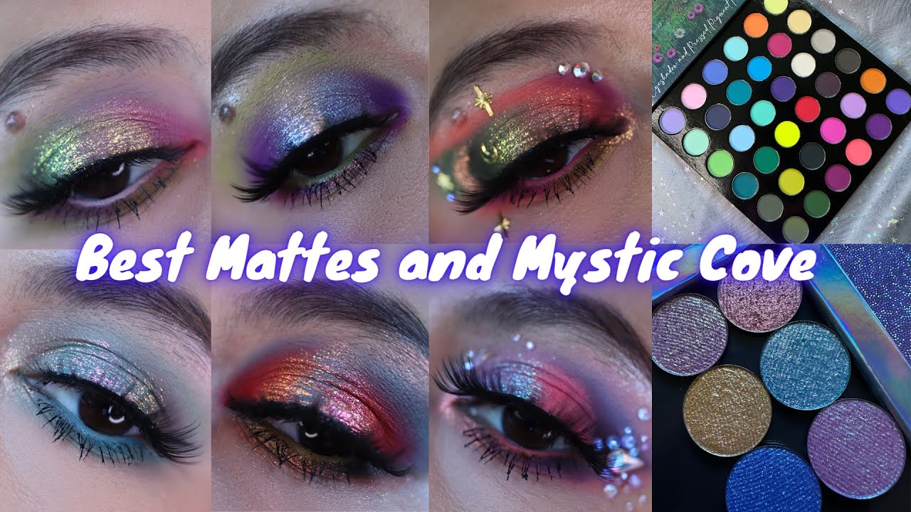 6 EYE LOOKS✨ BELLA BEAUTÉ BAR BEST MATTES PALETTE & DEVINAH COSMETICS MYSTIC COVE COLLECTION