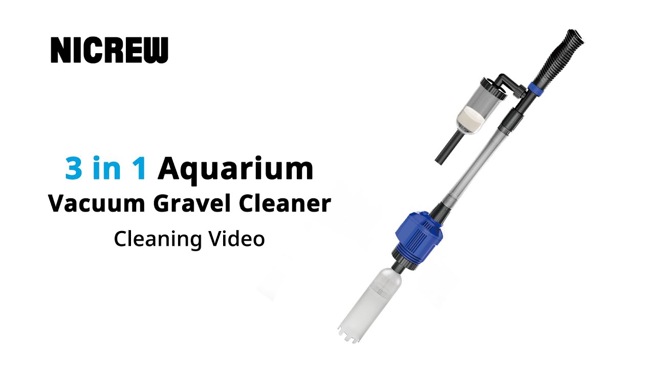 NICREW 3-in-1 Vacuum Gravel Cleaner Cleaning Video
