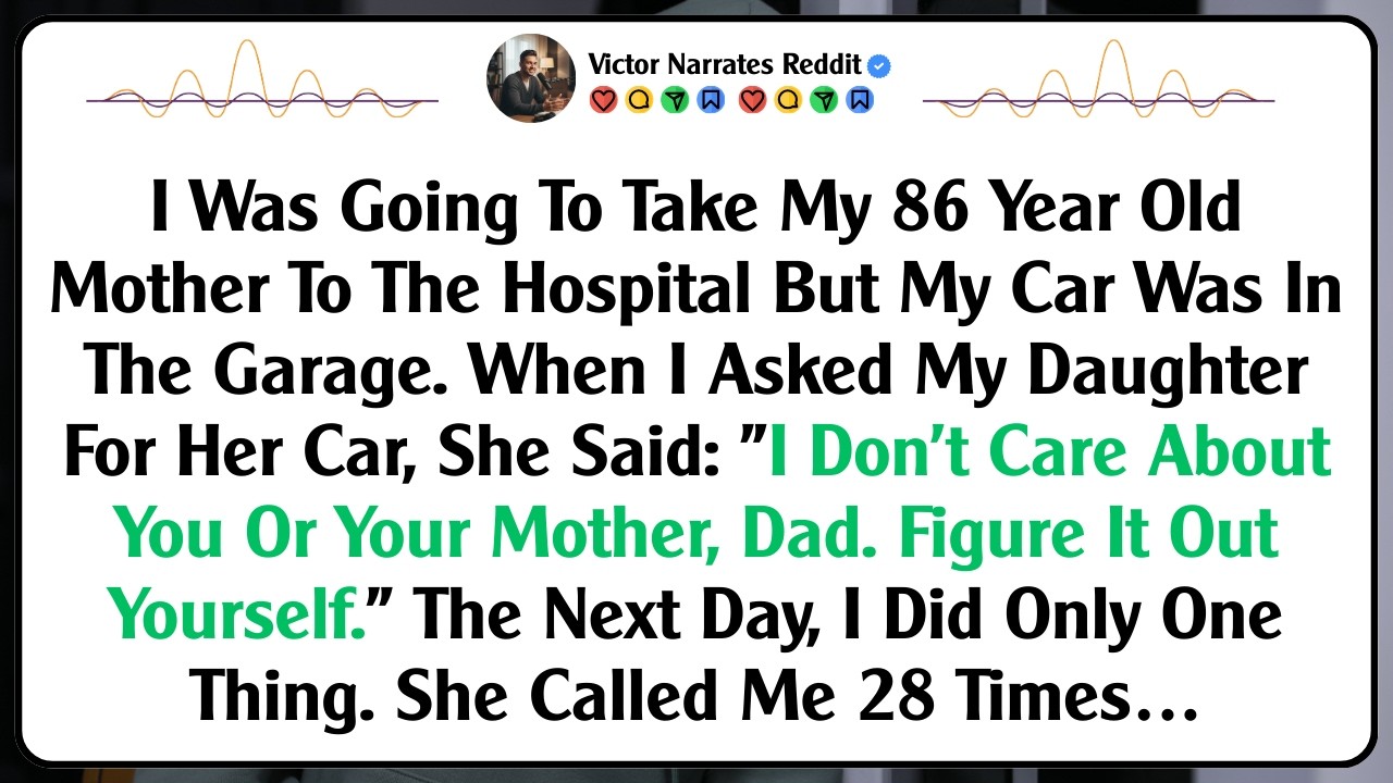 I Was Going To Take My 86 Year Old Mother To The Hospital But My Car Was In The Garage. When I...