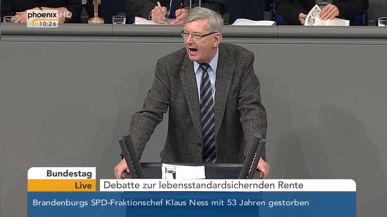 Bundestag: Debatte zur Lebensstandard sichernden Rente am 18.12.2015