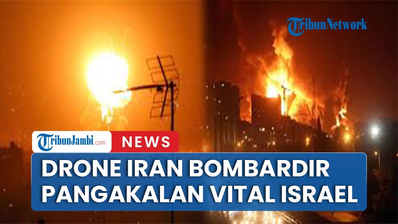 Drone Dan Rudal Iran BomBardir Pangkalan Vital Israel