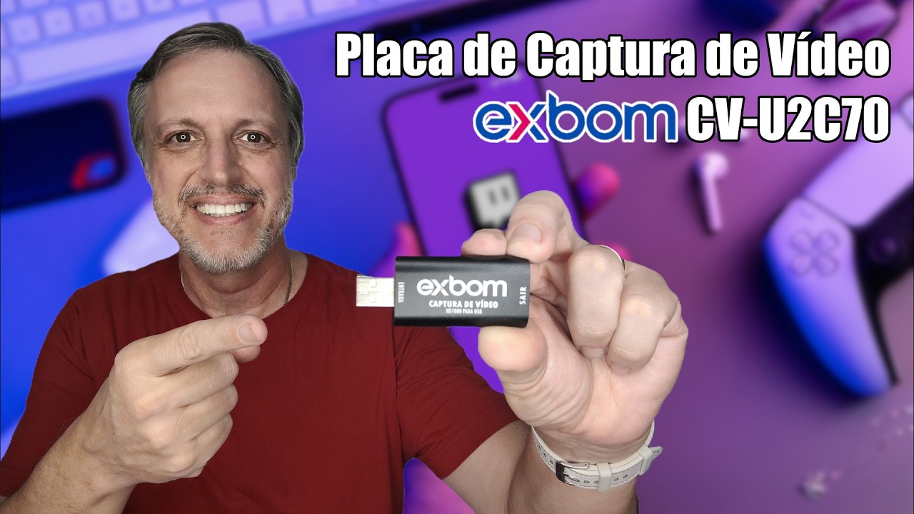 Placa de Captura de Vídeo exbom CV-U2C70 | Unboxing e Teste Completo