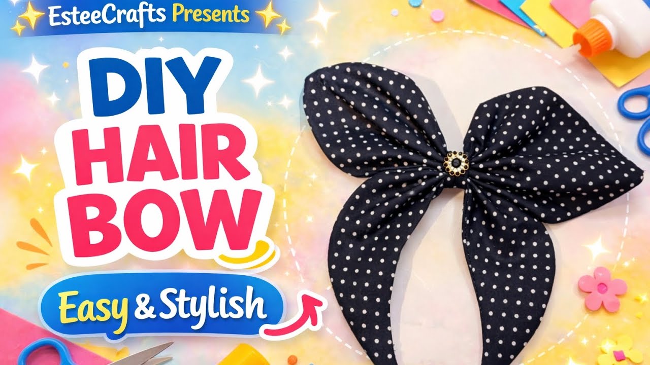 How to Make a Stylish Hair Bow 🎀 | Easy DIY Fabric Bow Tutorial