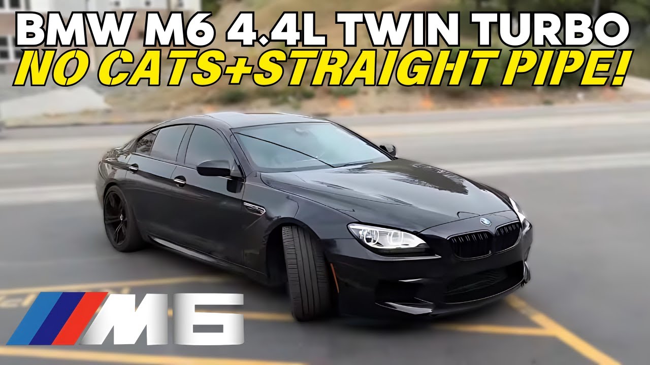 2014 BMW M6 4.4L Twin Turbo V8 Exhaust Sound w/ Catless Straight Pipes!