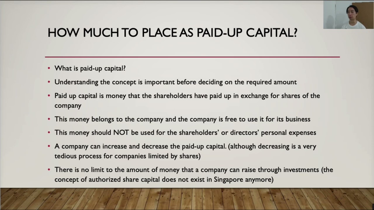 How much to place as Paid Up Capital?