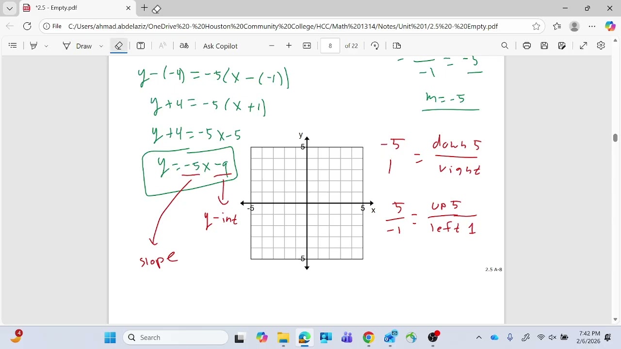 Math 1314 - 2.5