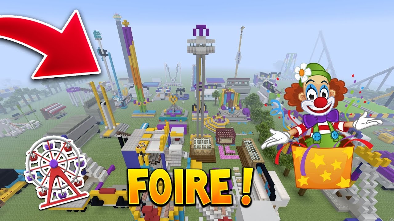 PRESENTATION D'UNE FOIRE GEANTE SUR MINECRAFT PS4 ! 🎡