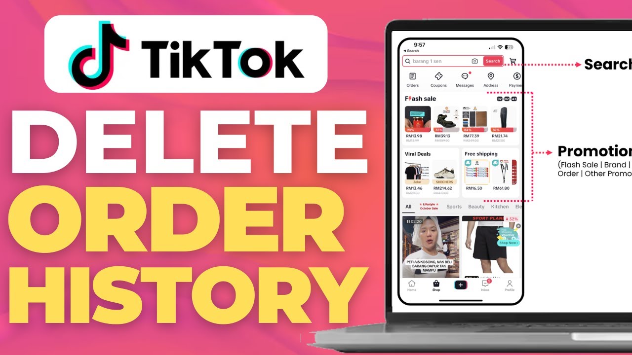 Как удалить историю заказов в магазине Tiktok (лучший способ)