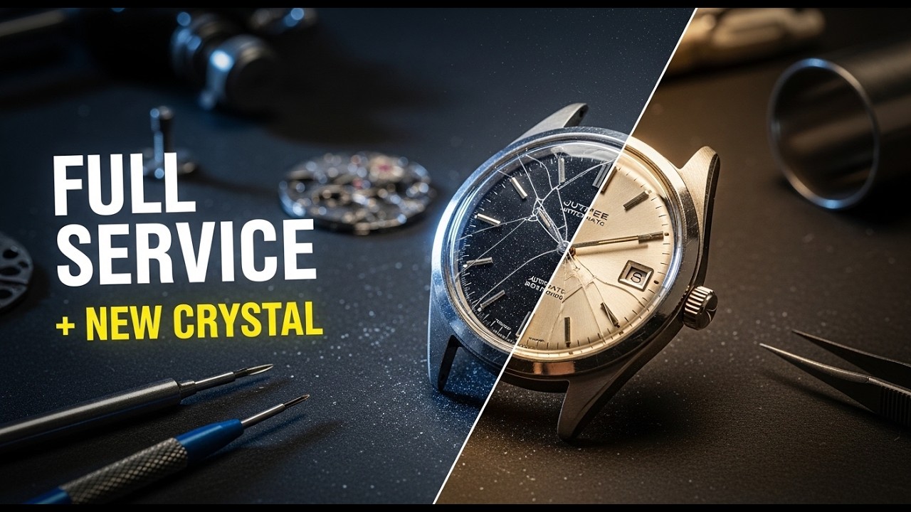 1960s Seiko 5 Sportmatic Service & New Crystal Installation (ASMR Restoration)